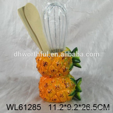 Keramik-Utensilienhalter mit Ananas-Design für Küche